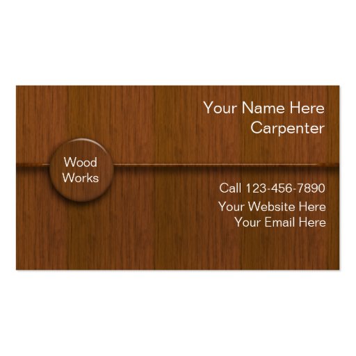 Carpenter Business Cards (front side)