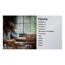 Carpenter - Carving the Figurehead business cards