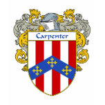 Carpenter Coat of Arms/Family Crest (Mantled) Tshirts