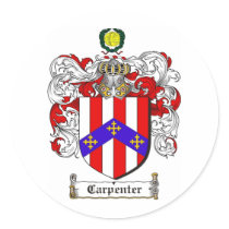 CARPENTER FAMILY CREST -  CARPENTER COAT OF ARMS stickers