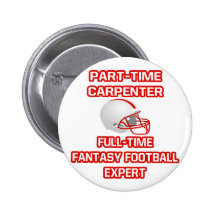 Carpenter .. Fantasy Football Expert Pinback Button
