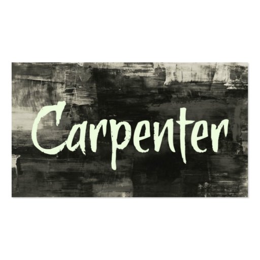 Carpenter Rustic Business Card (front side)