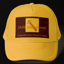 Carpenter Union and Name Cap hats