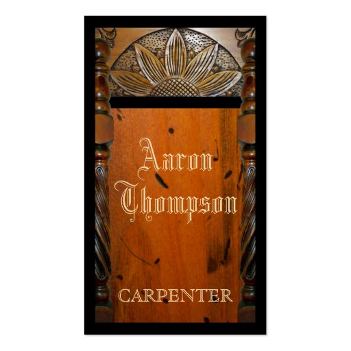 Carpenter Woodwork Business Card