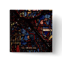 Carpenters at work, from the Life of St. Pinback Button