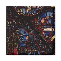 Carpenters at work, from the Life of St. Refrigerator Magnet