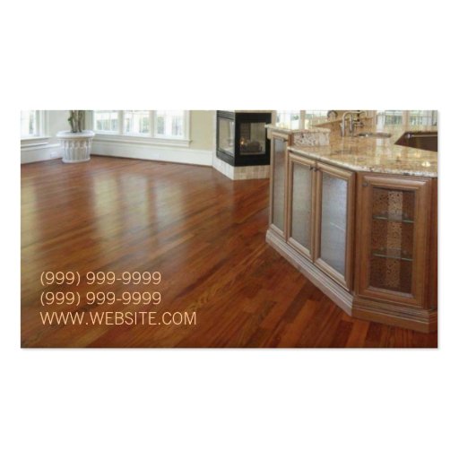 Carpentry, Construction Mill Work, Wood Flooring Business Cards (back side)