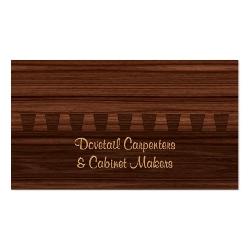 Carpentry or cabinet making business card