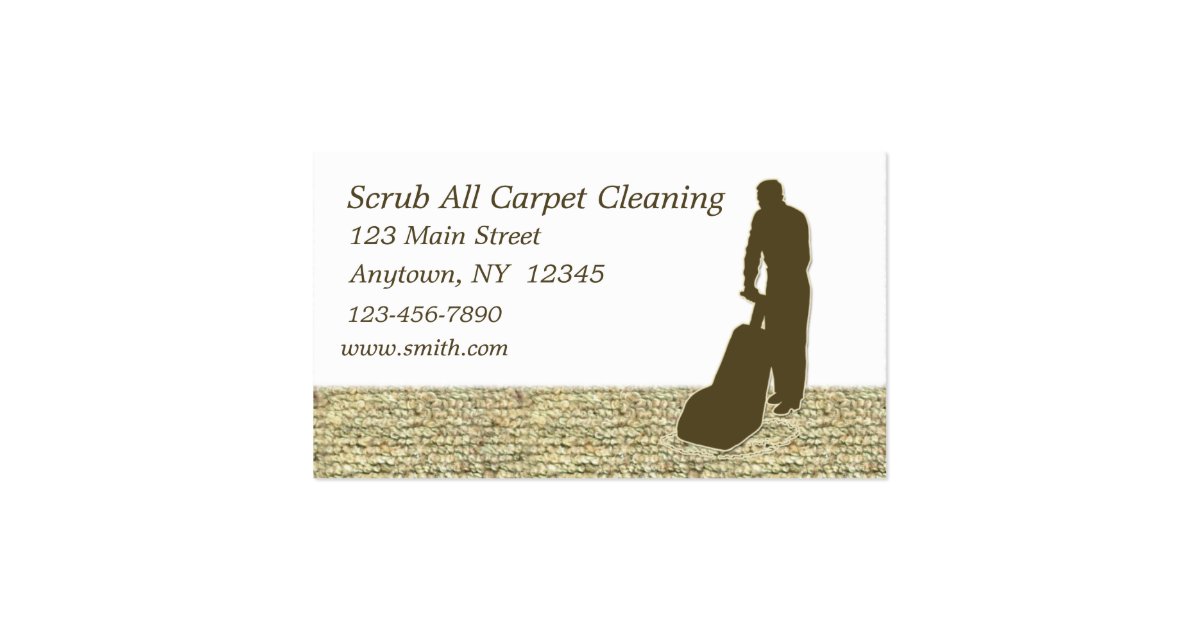 Carpet Cleaning Business Card Zazzle