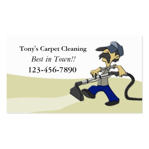 Carpet Cleaning Business Card (front side)