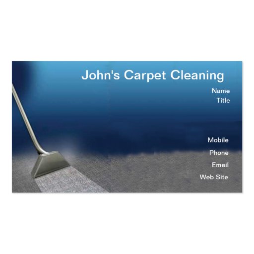 Carpet-Cleaning Business Card (front side)