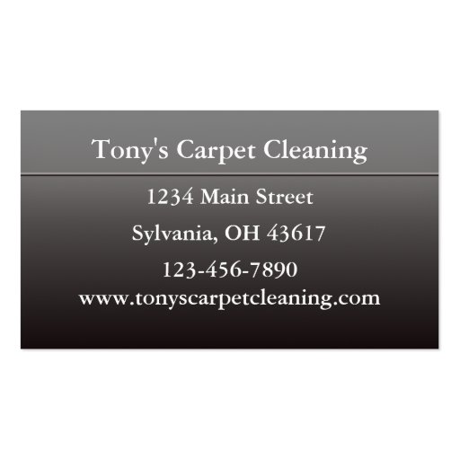 Carpet Cleaning Business Card (back side)