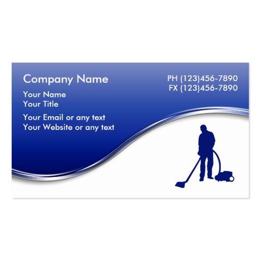 Carpet Cleaning Business Cards (front side)