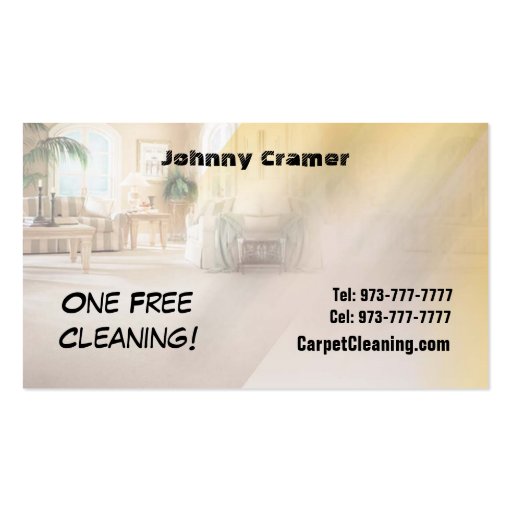 Carpet Cleaning Business Cards (back side)