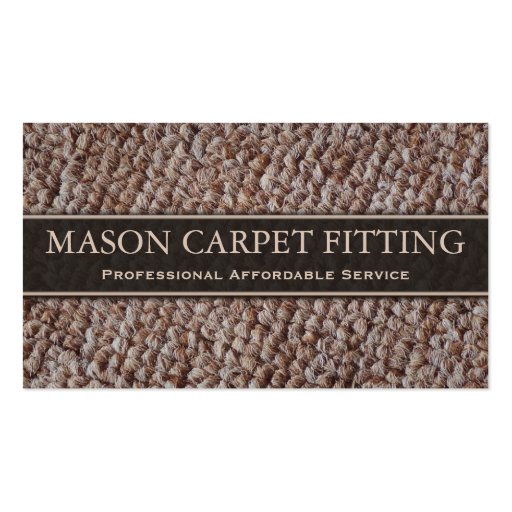 Carpet Fitter / Fitting Business Card (front side)