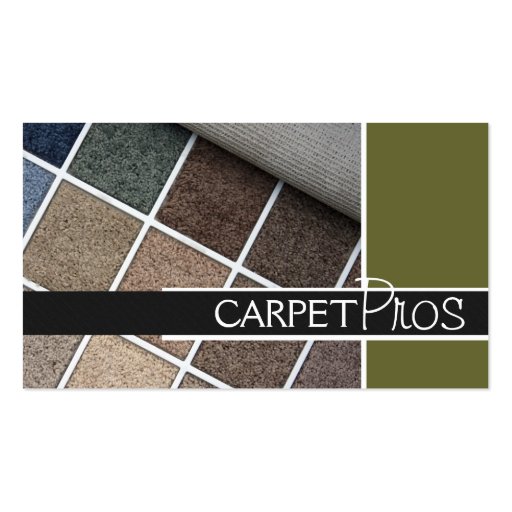 Carpet, Flooring, Construction Business Card (front side)