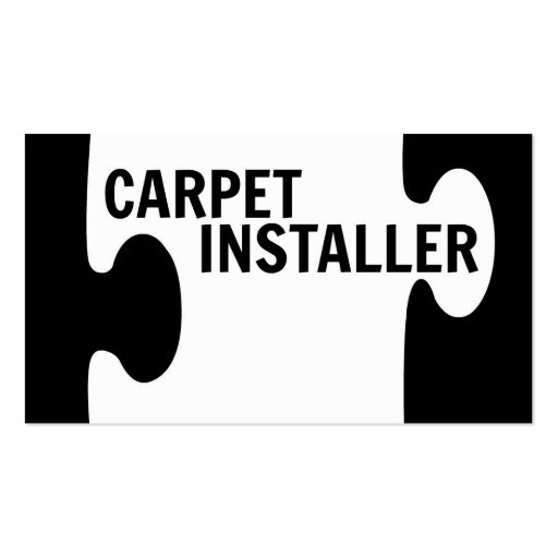 Carpet Installer Puzzle Piece Business Card (front side)