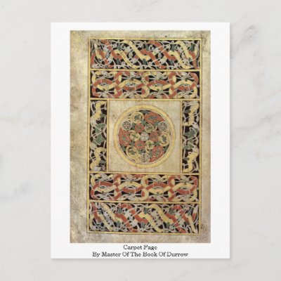 Carpet Page By Master Of The Book Of Durrow Postcard