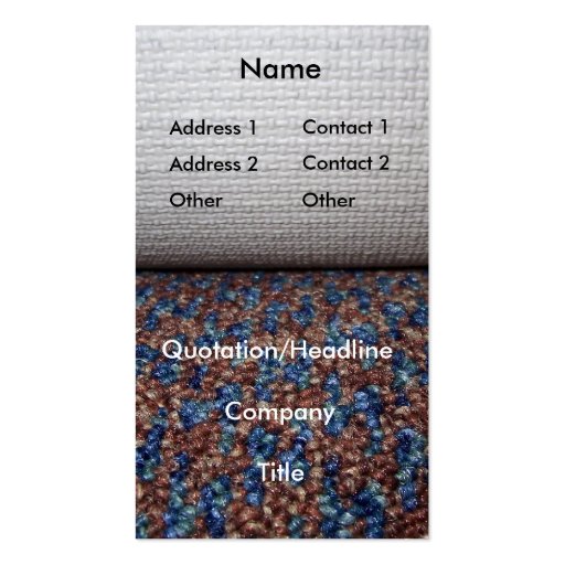 Carpet roll business card templates (front side)