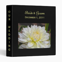 Carpeta blanca divina del boda de la dalia