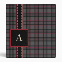Carpeta con monograma de la tela escocesa