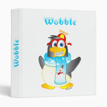 Carpeta de anillo personalizada del pingüino del g