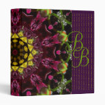 Carpeta floral del monograma del caleidoscopio de 