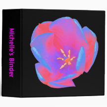 Carpeta fluorescente del personalizado del tulipán