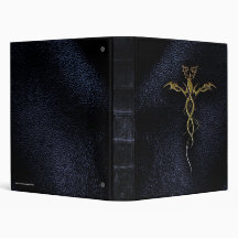 Carpeta gótica de la mirada del cuero del dragón d