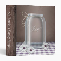 Carpeta púrpura de la receta de la guinga del tarr