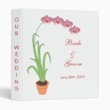 Carpeta púrpura del boda de la orquídea