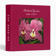 Carpeta rosada del boda de la orquídea