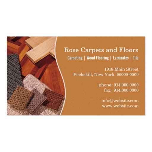 Carpets and Floors Business Card Template (front side)