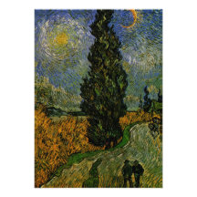 Carretera nacional en Provence - Van Gogh Invitación Personalizada