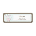 Carriage Baby Shower Addess Label - Pink label