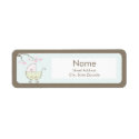 Carriage Baby Shower Addess Label - Pink & Green label