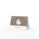 Carriage Baby Shower Thank You - Pink card