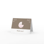 Carriage Baby Shower Thank You - Pink cards