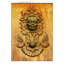 Carriage door, Antigua, Guatemala Greeting Card