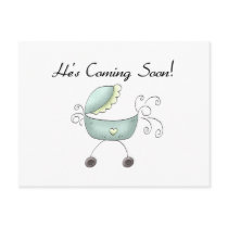 Carriage He's Coming Soon postcards by maternity Carriage He's Coming Soon postcards