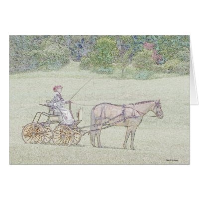 carriage horse card by KheestoneImages