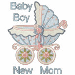 Carriage Mom To Be - Blue embroidered shirts