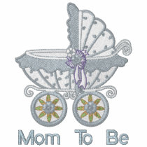 Carriage Mom To Be - Blue embroidered shirts