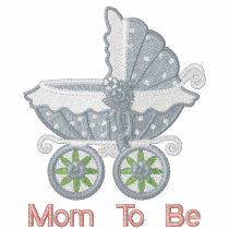Carriage Mom To Be - Pink embroidered shirts