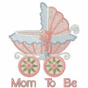 Carriage Mom To Be - Pink embroideredshirt