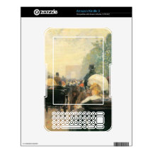 Carriage Parade by Childe Hassam Decals For Kindle 3