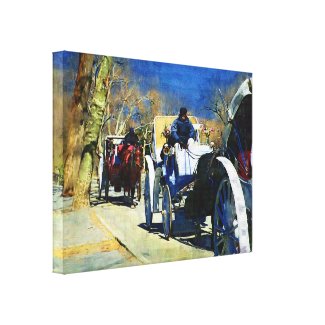 Carriage Ride Central Park wrappedcanvas