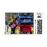 Carriage Ride Central Park Wedding RSVP Stamps