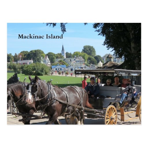 Carriage Rides on Mackinac Island Postcard Zazzle