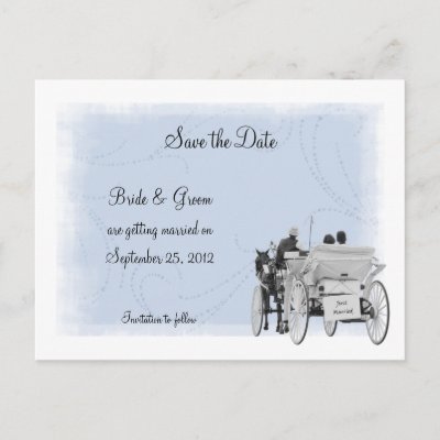 Carriage Save the Date Postcard